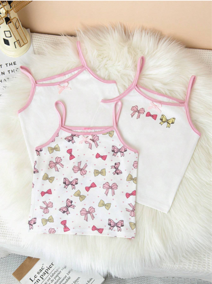 Young Girl Wirefree Bra With Bowknot Pattern