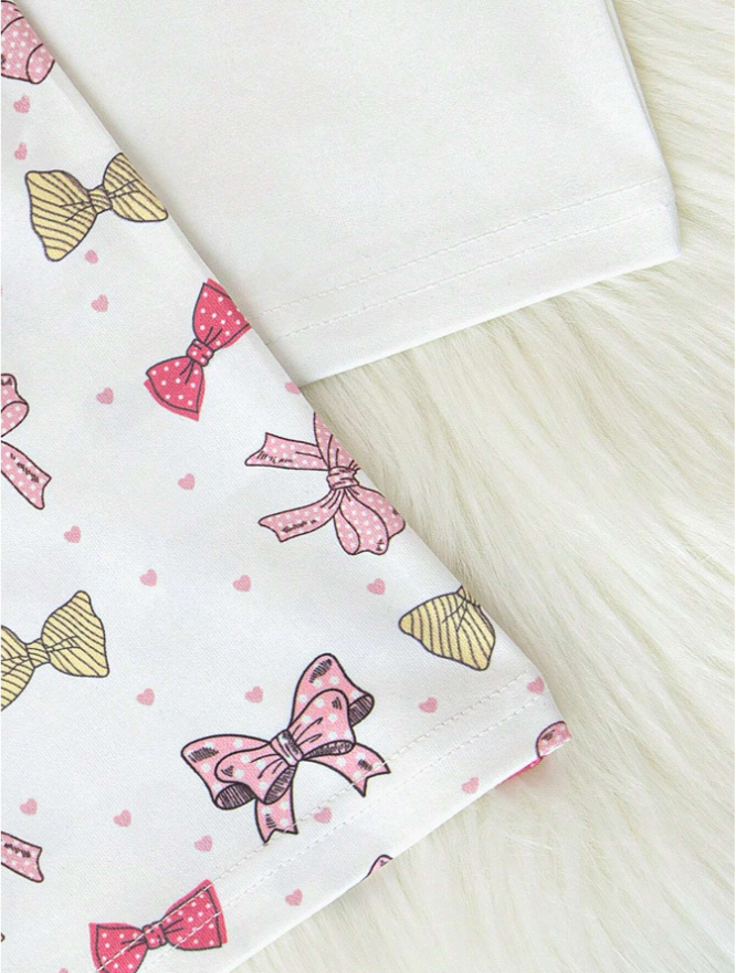 Young Girl Wirefree Bra With Bowknot Pattern