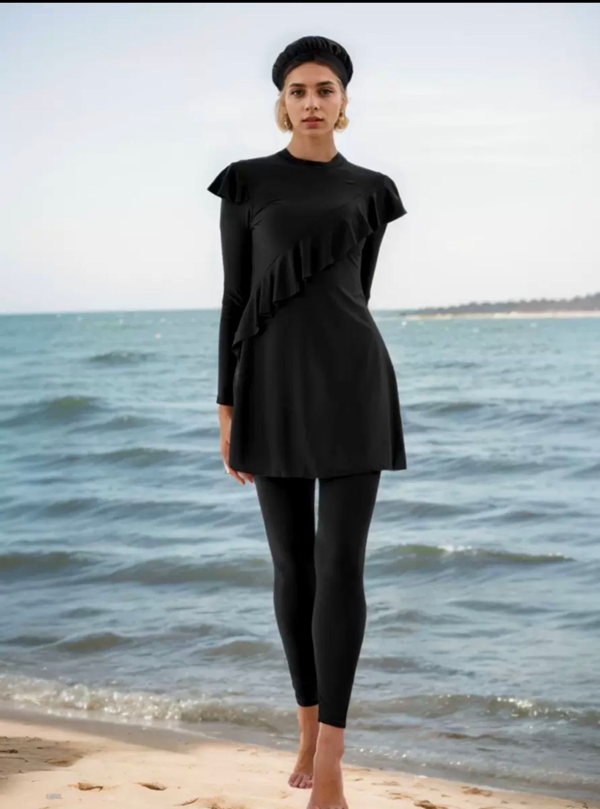 Swim 2pcs women black burkeni