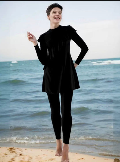 Swim 2pcs women black burkeni