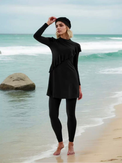 Swim 2pcs women black burkeni